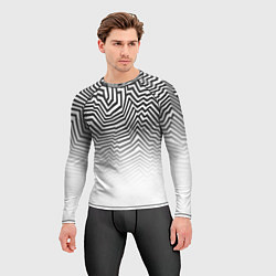 Рашгард мужской Гипнотические узоры, градиент, цвет: 3D-принт — фото 2
