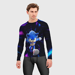 Рашгард мужской Sonic running, цвет: 3D-принт — фото 2
