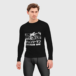 Рашгард мужской Человек-бензопила Аки Хаякава, Пауэр и Макима, цвет: 3D-принт — фото 2