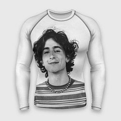 Рашгард мужской Timothee Chalamet black white photo, цвет: 3D-принт