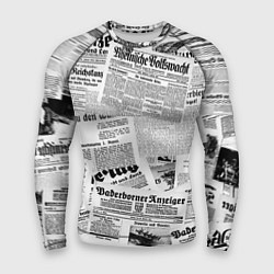 Рашгард мужской Газетный коллаж, цвет: 3D-принт