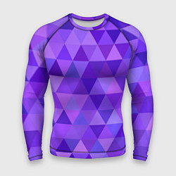 Рашгард мужской Фиолетовые фигуры, цвет: 3D-принт