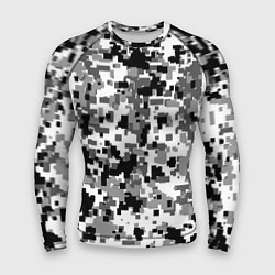 Рашгард мужской Городской пиксель камуфляж, цвет: 3D-принт