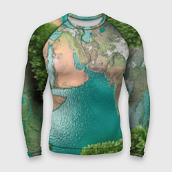 Рашгард мужской Карта Земли, цвет: 3D-принт