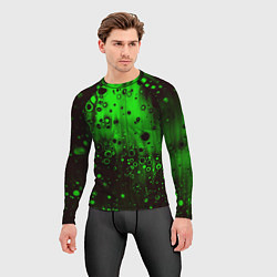 Рашгард мужской Зелёные краски и вода, цвет: 3D-принт — фото 2