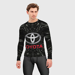 Рашгард мужской Тойота, эмблема, автомобильная тема, цвет: 3D-принт — фото 2