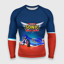 Рашгард мужской Team Sonic Racing - Ёжик и его точило, цвет: 3D-принт