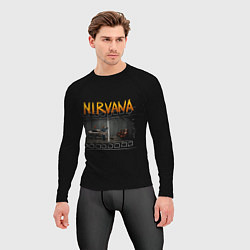 Рашгард мужской Nirvana отрывок, цвет: 3D-принт — фото 2
