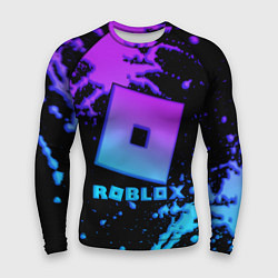 Рашгард мужской Roblox logo neon gradient, цвет: 3D-принт