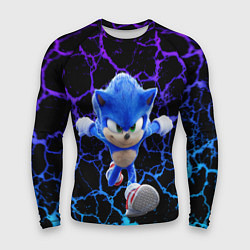 Рашгард мужской Sonic неоновый мрамор, цвет: 3D-принт