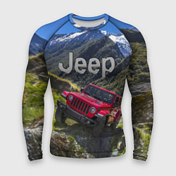 Рашгард мужской Chrysler Jeep Wrangler Rubicon - горы, цвет: 3D-принт