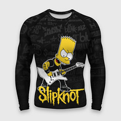 Рашгард мужской Slipknot Барт Симпсон рокер логотипы, цвет: 3D-принт