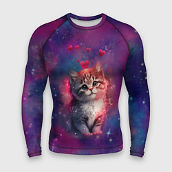 Рашгард мужской Космически котенок, цвет: 3D-принт