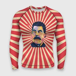 Рашгард мужской Сталин полигональный, цвет: 3D-принт