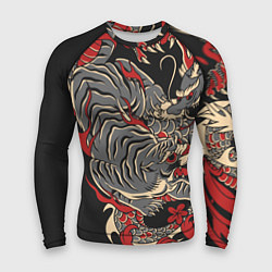 Рашгард мужской Борьба тигра с драконом, цвет: 3D-принт