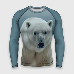 Рашгард мужской Белый медведь полярный, цвет: 3D-принт
