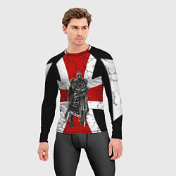 Рашгард мужской Рыцарь на фоне мальтийского креста, цвет: 3D-принт — фото 2