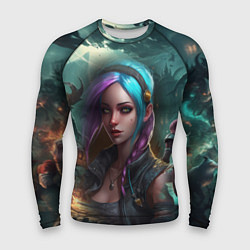 Мужской рашгард Jinx art Arcane League of Legends