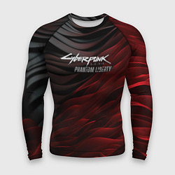 Мужской рашгард Cyberpunk 2077 phantom liberty black red