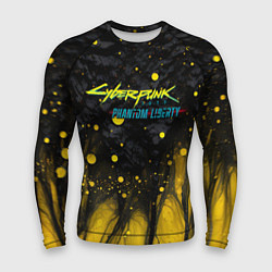 Мужской рашгард Cyberpunk 2077 phantom liberty black gold
