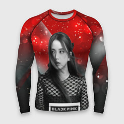 Мужской рашгард Jisoo black red background