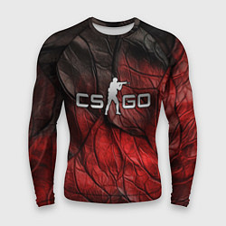 Мужской рашгард CS GO dark red texture