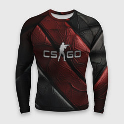 Рашгард мужской CS GO dark red texture, цвет: 3D-принт