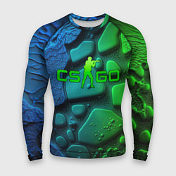 Мужской рашгард CS GO green black abstract