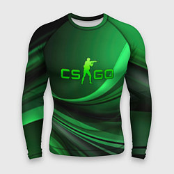 Рашгард мужской CS GO green abstract, цвет: 3D-принт