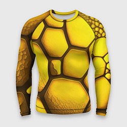 Рашгард мужской Желтые объемные плиты, цвет: 3D-принт
