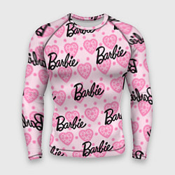 Рашгард мужской Логотип Барби и розовое кружево, цвет: 3D-принт