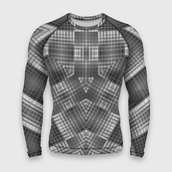 Рашгард мужской В серых тонах геометрический узор, цвет: 3D-принт