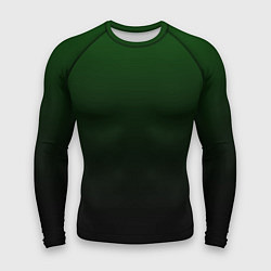 Рашгард мужской Градиент чёрно-зеленый, цвет: 3D-принт