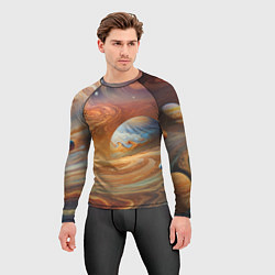 Рашгард мужской Буря в космосе, цвет: 3D-принт — фото 2