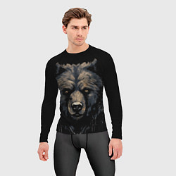 Рашгард мужской Крупный медведь, цвет: 3D-принт — фото 2