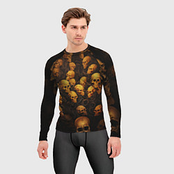 Рашгард мужской Черепное безумие, цвет: 3D-принт — фото 2
