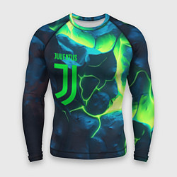 Мужской рашгард Juventus green neon