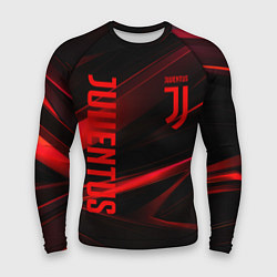 Рашгард мужской Juventus black red logo, цвет: 3D-принт
