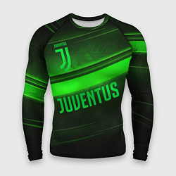 Рашгард мужской Juventus green line, цвет: 3D-принт