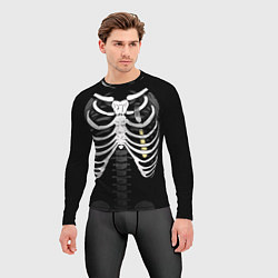 Рашгард мужской Скелет: ребра с вилкой, цвет: 3D-принт — фото 2