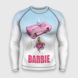 Рашгард мужской Барби на дороге, цвет: 3D-принт
