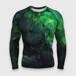 Рашгард мужской Зеленая объемная текстура, цвет: 3D-принт