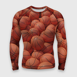 Рашгард мужской Узор с баскетбольными мячами, цвет: 3D-принт