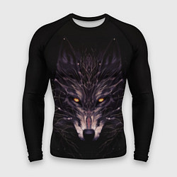Рашгард мужской Волк в кромешной темноте, цвет: 3D-принт