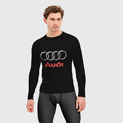 Рашгард мужской Audi sport на чёрном, цвет: 3D-принт — фото 2