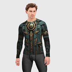 Рашгард мужской Абстрактный узор в египетском стиле, цвет: 3D-принт — фото 2
