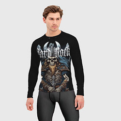 Рашгард мужской Скелет викинга под Hard Rock, цвет: 3D-принт — фото 2