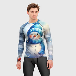 Рашгард мужской Большой снеговик, цвет: 3D-принт — фото 2