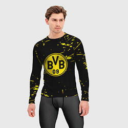 Рашгард мужской Borussia yellow splash, цвет: 3D-принт — фото 2