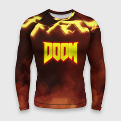 Рашгард мужской Doom storm огненное лого, цвет: 3D-принт